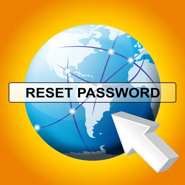 Passwort Globus Zurücksetzen Die Sicherheit Des Pcs Wiederherzustellen Neuer Code — Stockfoto