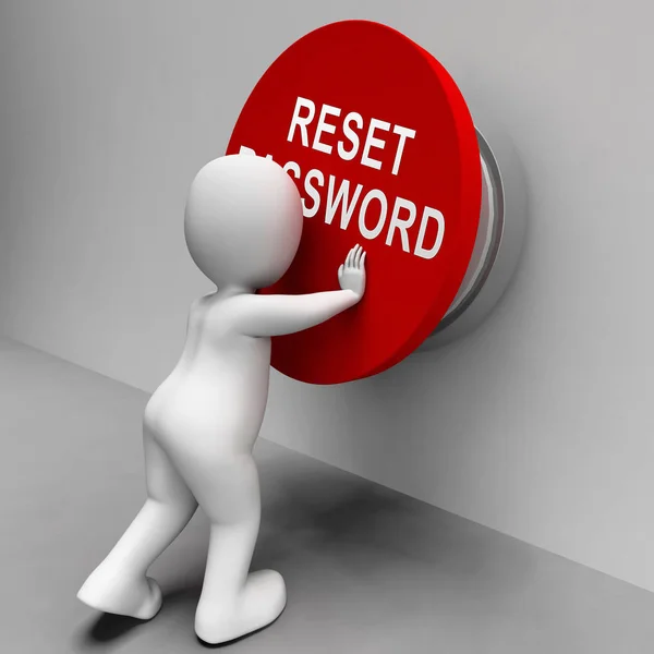 Reset Password Button Redo Security New Code Securing Computer Illustration — Stock Photo, Image