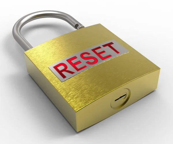 Reset Password Padlock Redo Security New Code Securing Computer Illustration — Stock Photo, Image