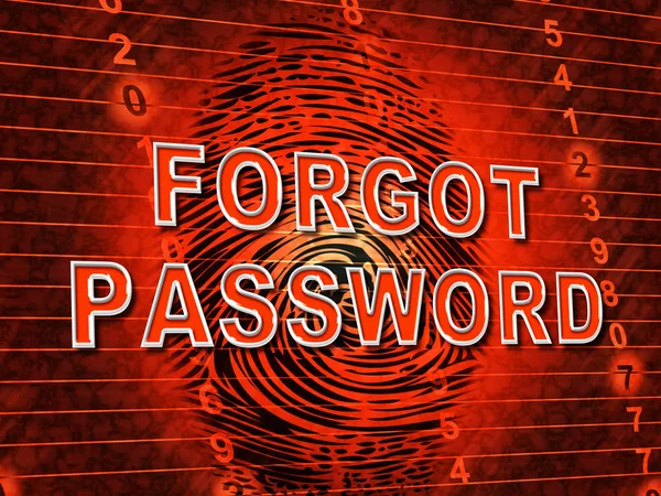 Password Dimenticata Telefono Mostra Login Autenticazione Non Valida Ricorda Login — Foto Stock