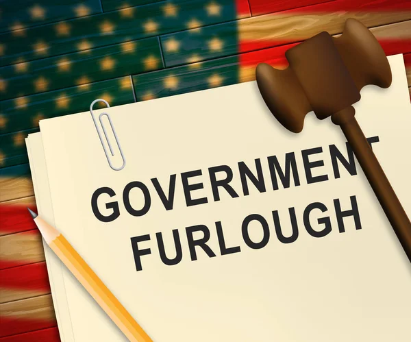 Lettera Furlough Governo Significa Licenziamento Lavoratori Federali Arresto Nazionale Washington — Foto Stock