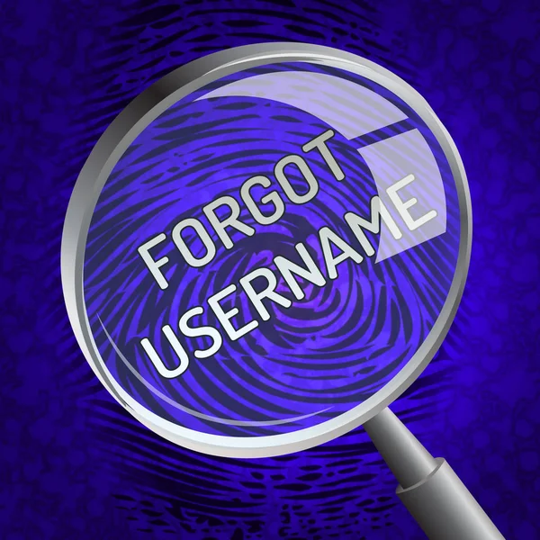 Wörter Für Benutzernamen Vergessen Bedeutet Falsche Benutzerkennung Eingegeben Sicherheitsfehler Beim — Stockfoto