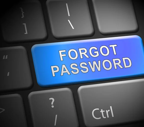 Forgot Password Key Shows Login Authentication Invalid Remember Login Security — Stock Photo, Image