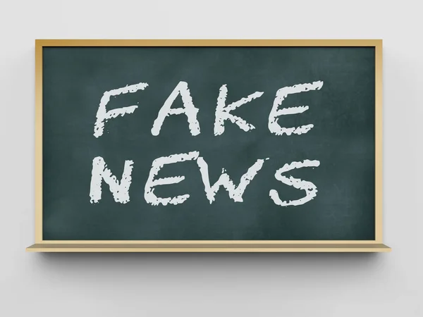 Fake News Icon Blackboard Means Misinformation Disinformation Online Hoax Misleading — Stock Photo, Image