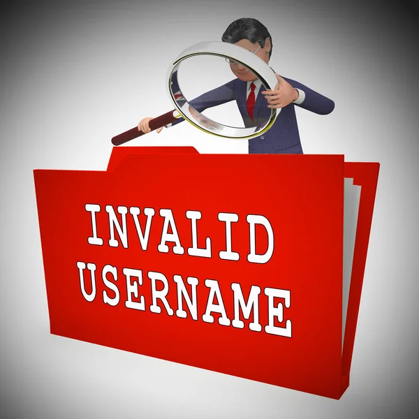 Dimenticato Nome Utente Cartella Significa Sbagliato Userid Inserito Errore Sicurezza — Foto Stock