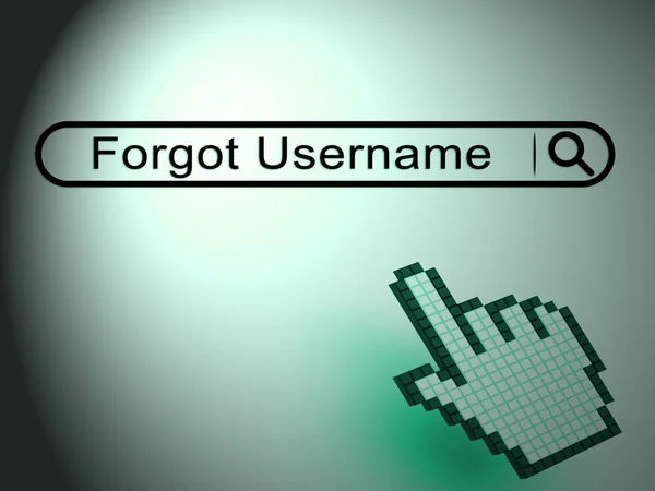 Olvidé Nombre Usuario Página Web Significa Usuario Incorrecto Entrado Error —  Fotos de Stock
