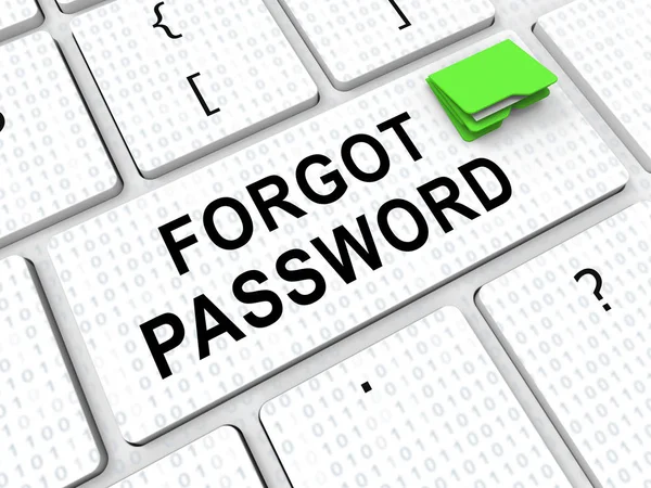Forgot Password Keyboard Shows Login Authentication Invalid Remember Login Security — Stock Photo, Image