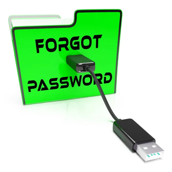 Forgot Password Usb Shows Login Authentication Invalid Remember Login Security — Stock Photo, Image