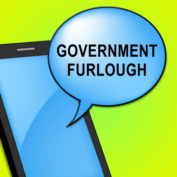 Government Furlough Phone Means Layoff Federal Workers National Shutdown Washington — Stock Photo, Image