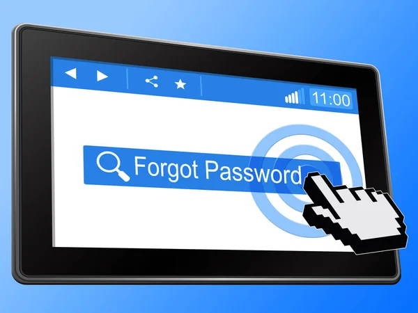 Passwort Vergessen Telefon Zeigt Login Authentifizierung Ungültig Login Sicherheitsüberprüfung Merken — Stockfoto