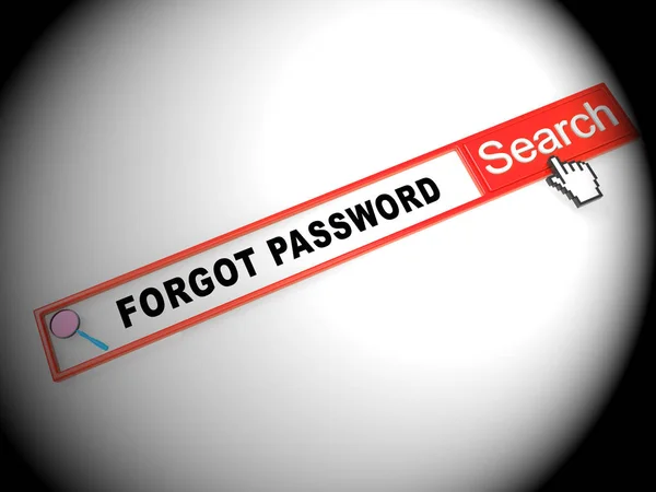 Forgot Password Search Shows Login Authentication Invalid Remember Login Security — Stock Photo, Image