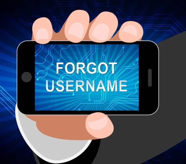 Esqueceu Nome Usuário Telefone Significa Usuário Errado Entrou Erro Segurança — Fotografia de Stock
