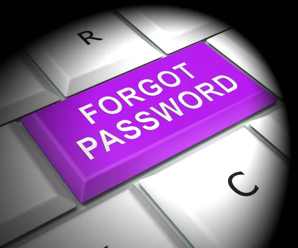 Forgot Password Key Shows Login Authentication Invalid Remember Login Security — Stock Photo, Image