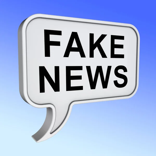 Noticias Falsas Icono Discurso Burbuja Significa Desinformación Desinformación Engaño Línea — Foto de Stock