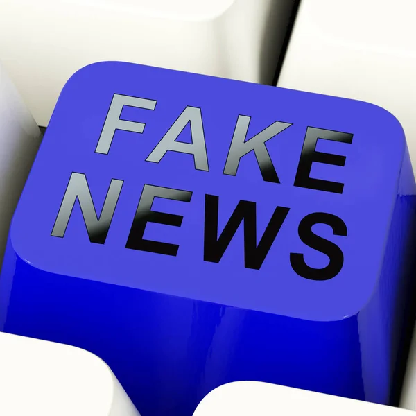 Noticias Falsas Línea Significa Desinformación Mentiras Información Engañosa Política Medios — Foto de Stock