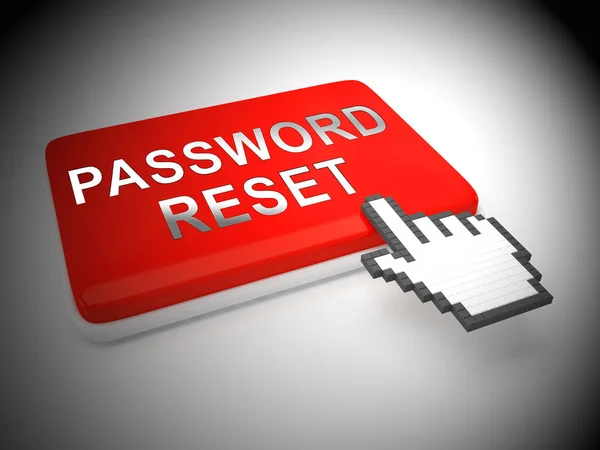 Reset Password Key Redo Security New Code Securing Computer Illustration — Stock Photo, Image