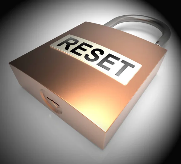 Reset Password Padlock Redo Security New Code Securing Computer Illustration — Stock Photo, Image