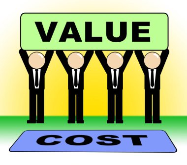 Maliyet Versus değer işareti canlandırıyor harcama vs parası aldı - 3