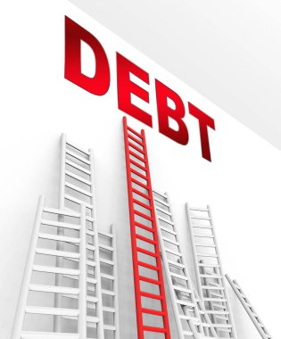 -3d Hüseyin borç tavanı Finans merdivenler gösterir bankacılık üst sınırı