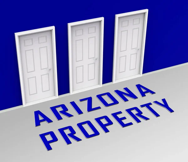 Arizona-Immobilientüren zeigen südwestliches Grundstück in den USA — Stockfoto