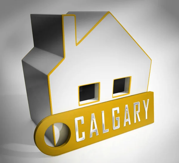 Calgary Real Estate House zeigt Immobilien zum Verkauf oder zur Miete in alb — Stockfoto