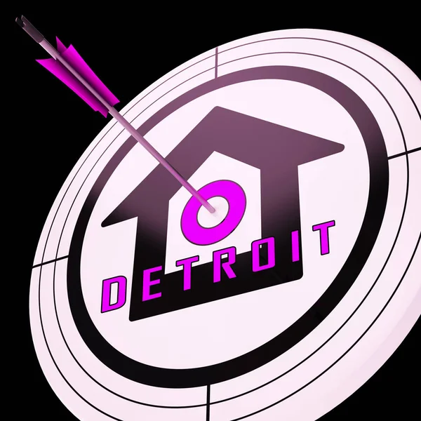Detroit Property Target bezeichnet den Verkauf oder Kauf von Immobilien — Stockfoto