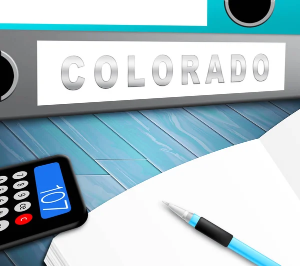 Colorado Immobilien Folder stellt Immobilien oder den Kauf in — Stockfoto