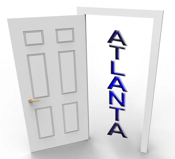 Atlanta Real Estate Doorway Shows Property Investment In Georgia — Stock Photo, Image