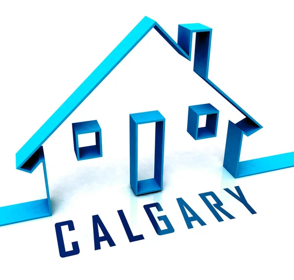 Calgary Real Estate Icon muestra propiedad en venta o alquiler en Albe — Foto de Stock