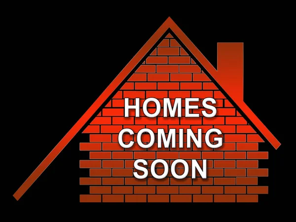 Coming Soon House Shows Upcoming Real Estate Property Available — Stock Photo, Image