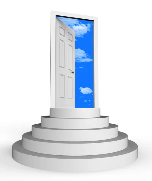 Dreamhouse Doorway Icon significa encontrar la casa de sus sueños o apartamento —  Fotos de Stock