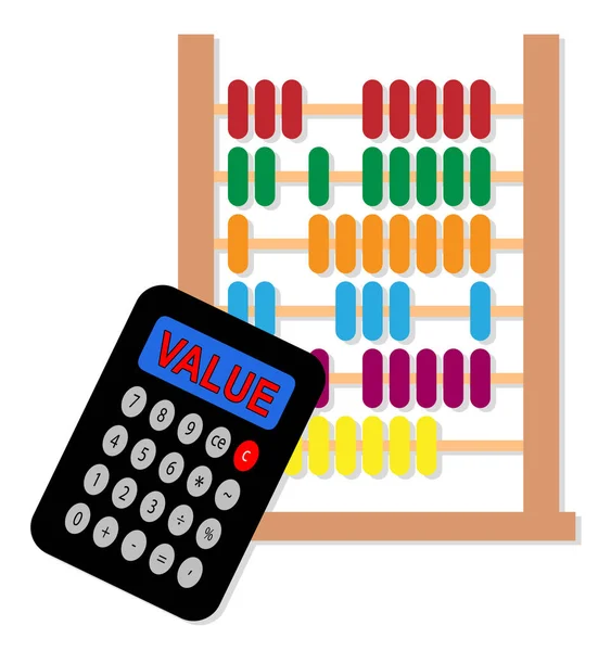 Koszty Versus wartość Kalkulator przedstawia wydatki vs korzyści odebr — Zdjęcie stockowe