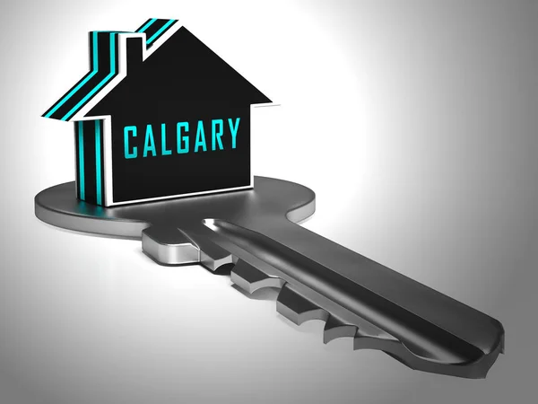 Calgary Real Estate Icon muestra propiedad en venta o alquiler en Albe — Foto de Stock