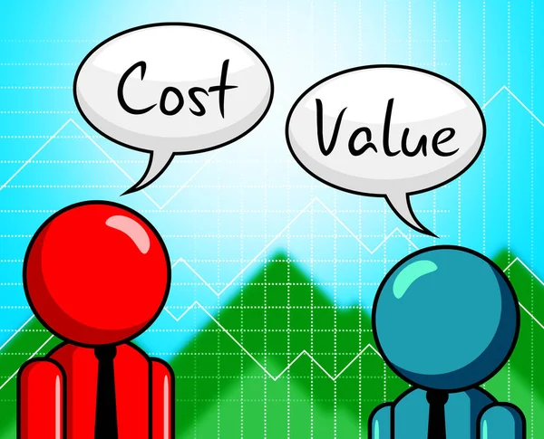 Cost Vs Value Men Denotes Return On Investment Roi - 3d Illustra