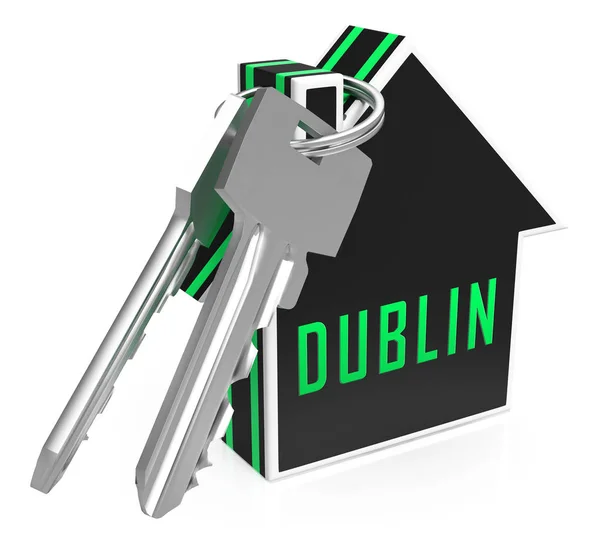 Dublin Apartments Keys Representa la Compra de Bienes Raíces del Condominio Irlandés  - — Foto de Stock