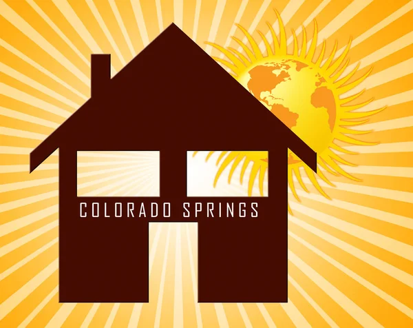 Colorado springs Immobilien-Symbol steht für Immobilien oder Käufe — Stockfoto