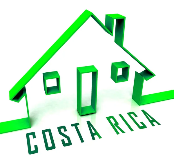 Costa Rica Homes Ícone Representa Imóveis ou Investimento Propriedade — Fotografia de Stock