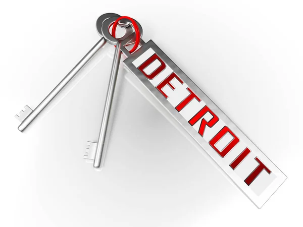 Detroit Real Estate Keys Raffigura l'acquisto residenziale in Colorado — Foto Stock