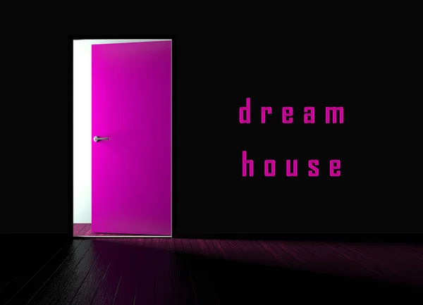 Dream House o Dreamhouse porta raffigura proprietà ideale per voi — Foto Stock