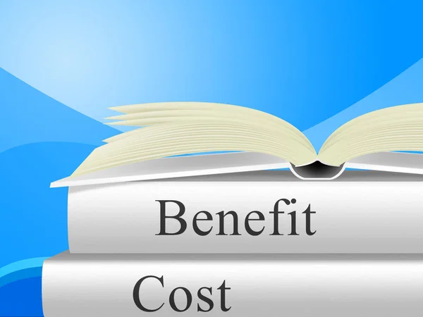 Benefício Versus Custo Livro significa valor ganho sobre o dinheiro gasto - 3 — Fotografia de Stock