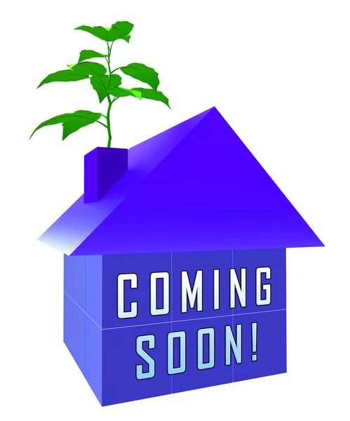 Coming Soon House Shows Upcoming Real Estate Property Available — Stock Photo, Image