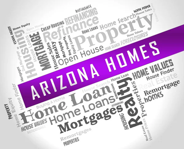 Arizona Luxury Homes pokazuje wysokiej klasy zakwaterowania 3d ilustracji — Zdjęcie stockowe