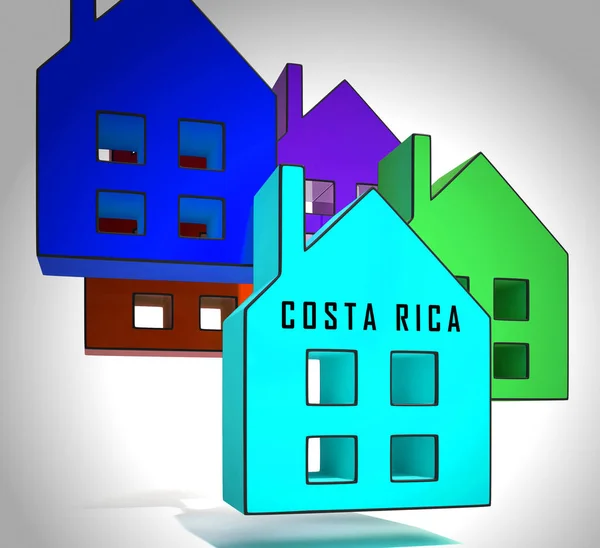 Costa Rica Homes Ícone Representa Imóveis ou Investimento Propriedade — Fotografia de Stock