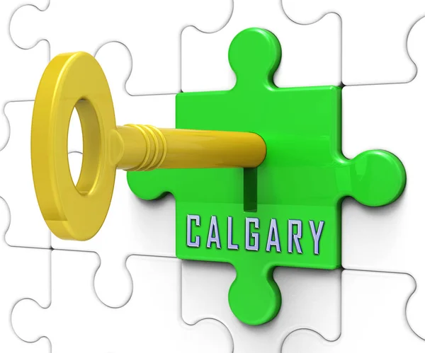 Calgary vastgoed sleutel toont bezit voor verkoop of huur In Alber — Stockfoto
