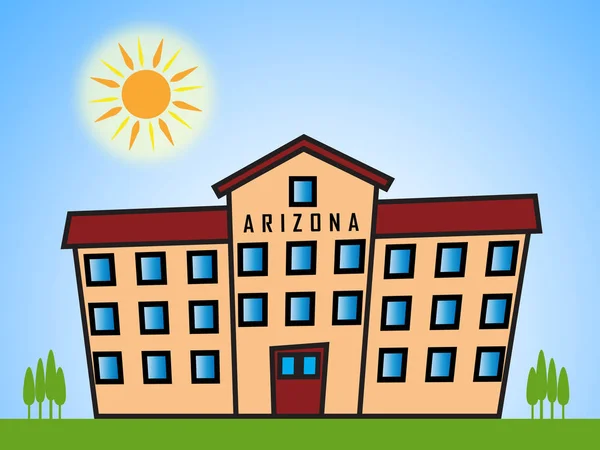 Arizona Property Apartments Show Real Estate Broker In Az 3d Ill — Stock Photo, Image