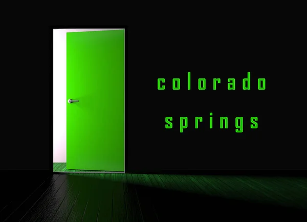Colorado Federn Eigentum Tür stellt Immobilien oder purc — Stockfoto