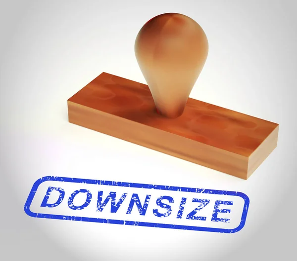 Downsize Home Stamp Means Downsizing Property Due To Retirement — Stock Photo, Image