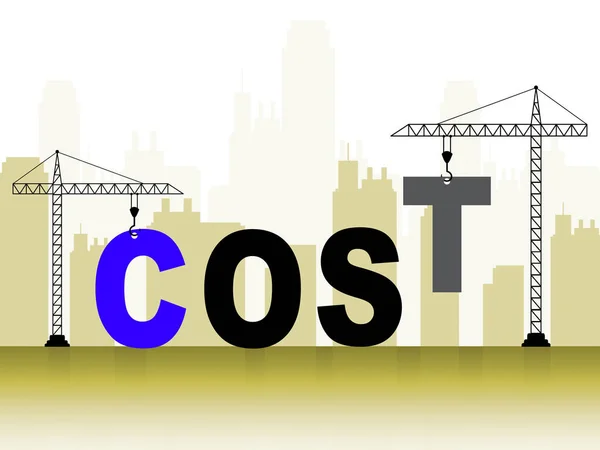 Koszty Versus wartość budowy przedstawia wydatki vs korzyści Rece — Zdjęcie stockowe