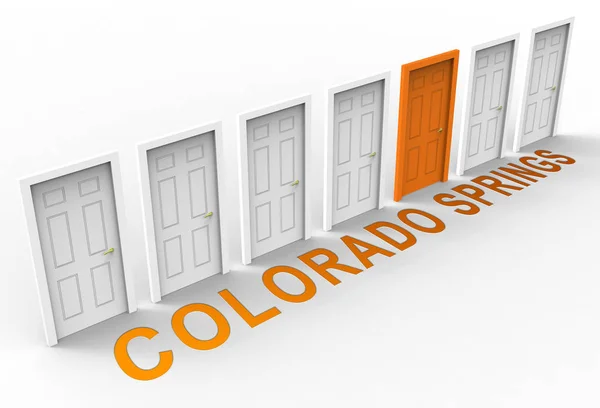 Colorado Federn Eigentum Türen repräsentieren Immobilien oder purc — Stockfoto