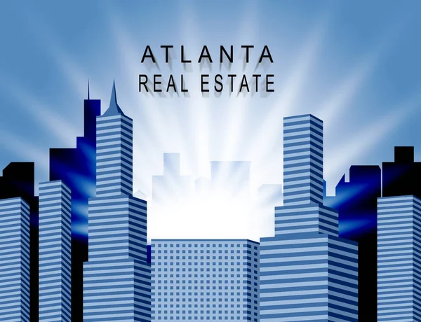 Atlanta Property City montre l'immobilier Achat résidentiel 3d Il — Photo